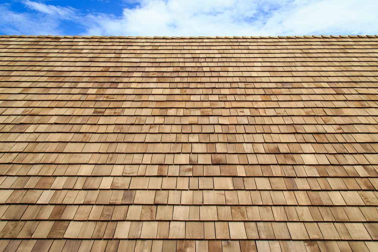 Wooden, cedar roof Shingle texture